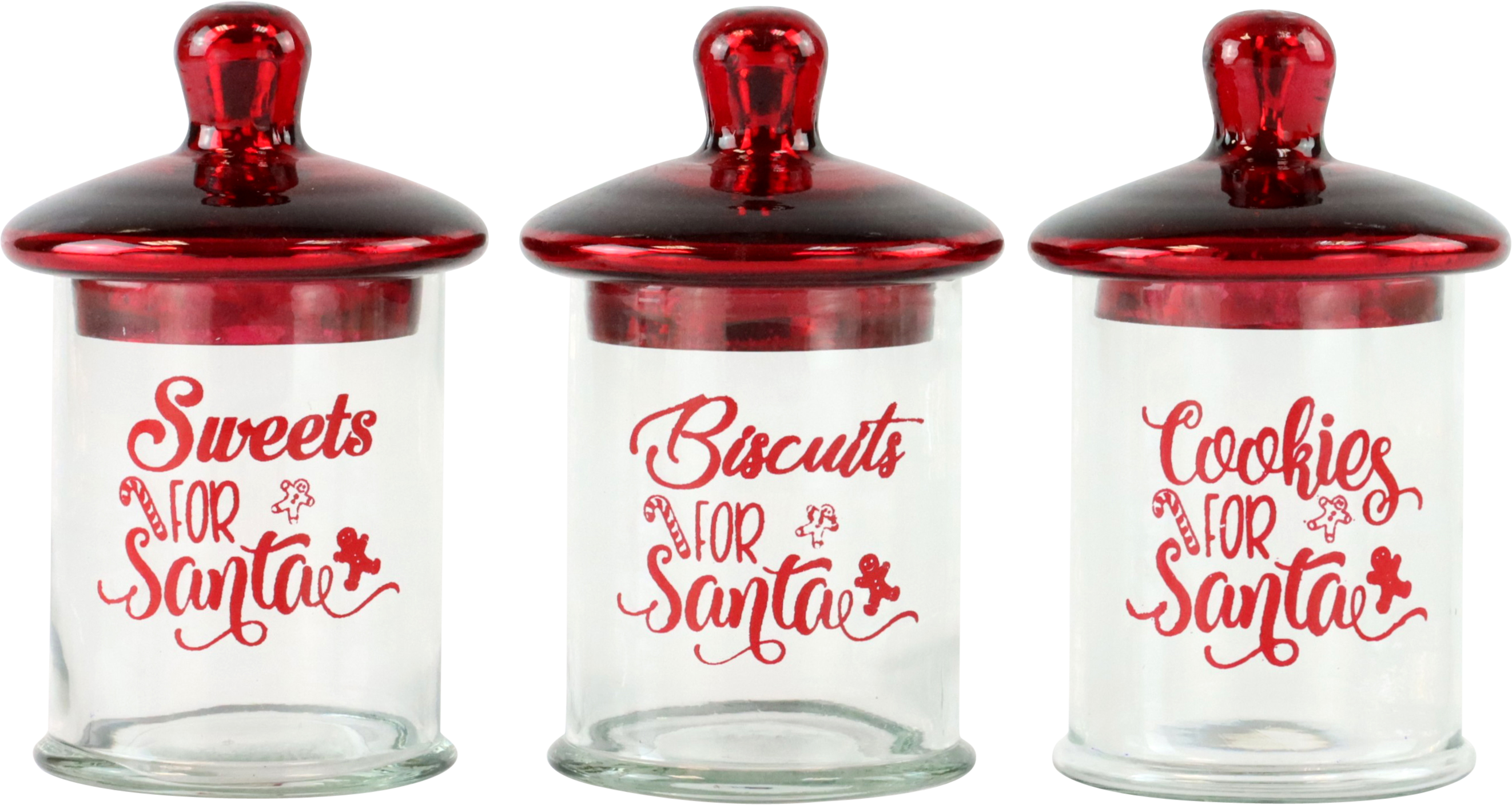 9835 BARATT. VETRO SANTA'S SWEETS  3PZ